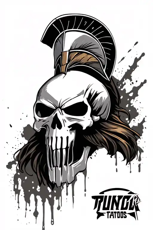 Punisher Skull With Spartan