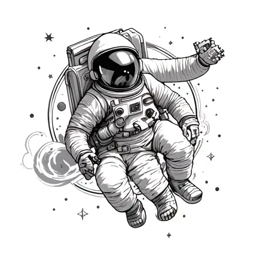 Astronaut Floating In Space