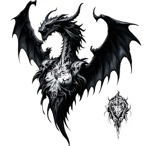 Demon Wings On The Neck