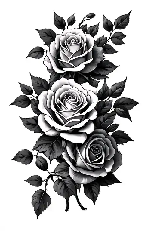 Roses And Vines Growing