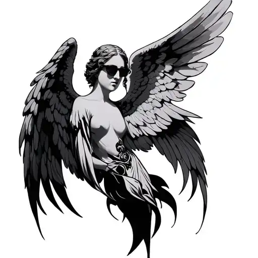 Angel With Dark Shades For Neck