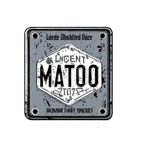 Weathered Liscence Plate
