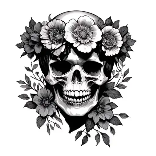 Skull Flower Crown