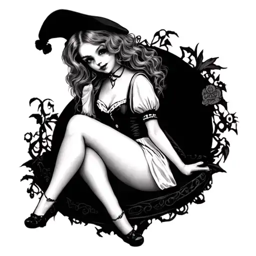 Alice In Wonderland Horror Pinup