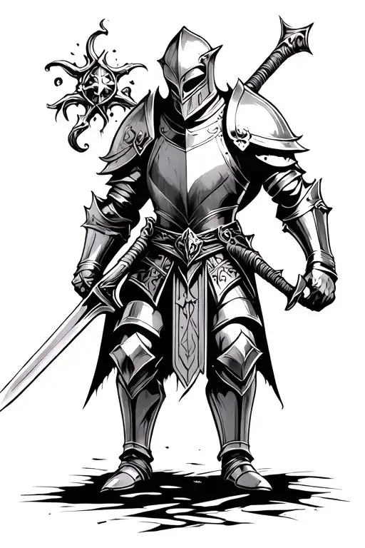 Armor Holding A Sword