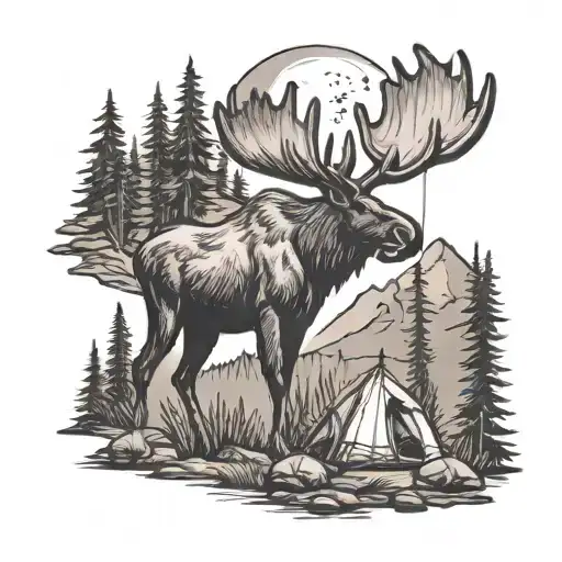 Moose Camping
