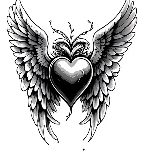 Angel Heart And Wings