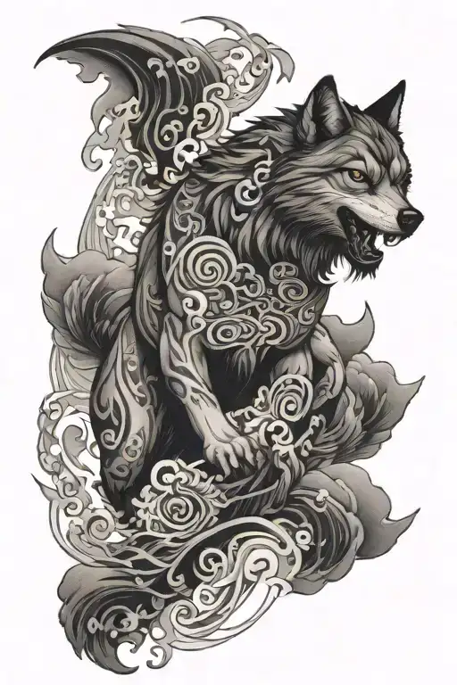 A Japanese Tattoo That Shows Lonewolf Mentality