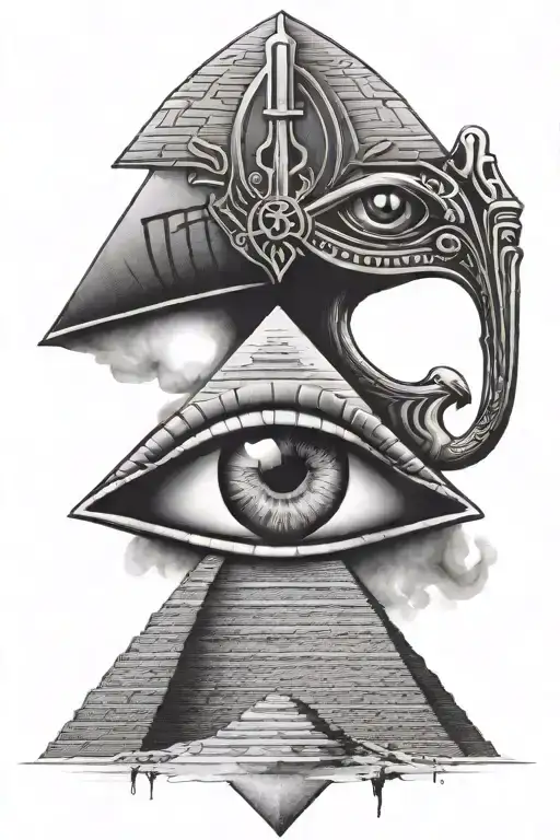 Great Pyramids Ankh Symbol Eye Of Ra Egyptian God