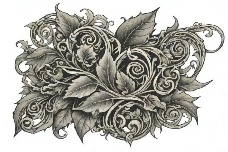 2004 With Leaves And Vines Wrapping