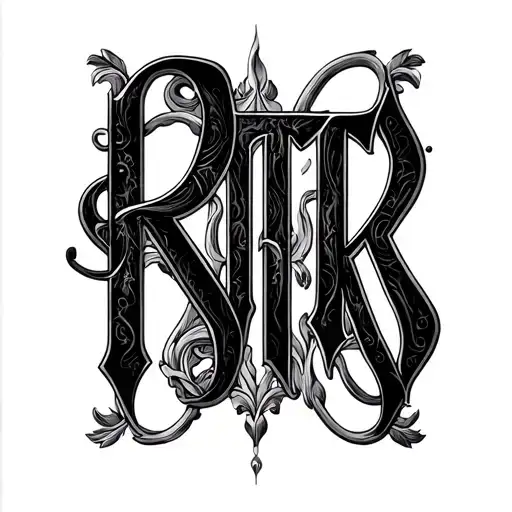 I Want The Name Ritvika Combained In One Or Two Letters For Hand Tatoo