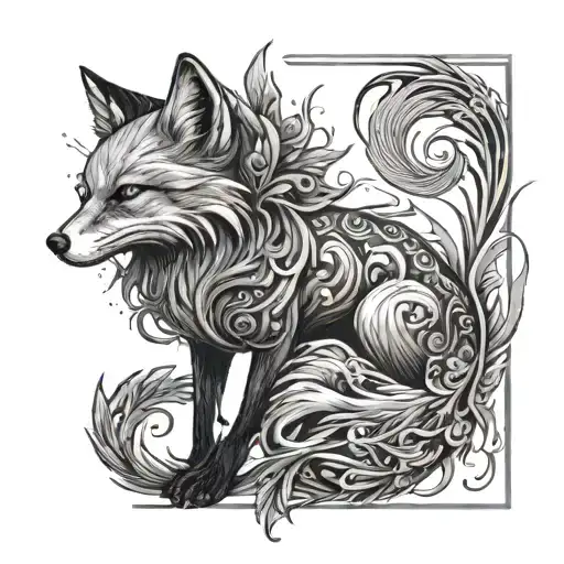 Two Tailed Fox Full Body