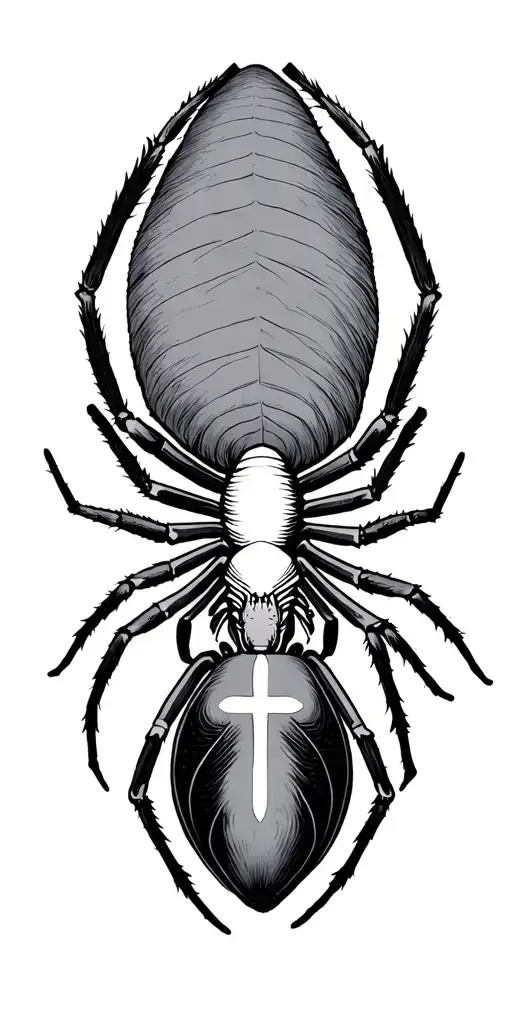 Spider With Cross On Its Back
