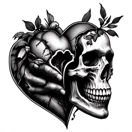 Hold A Skull And Half A Heart And