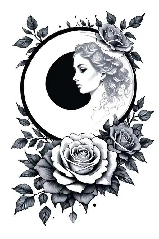Bloom Moon And Roses