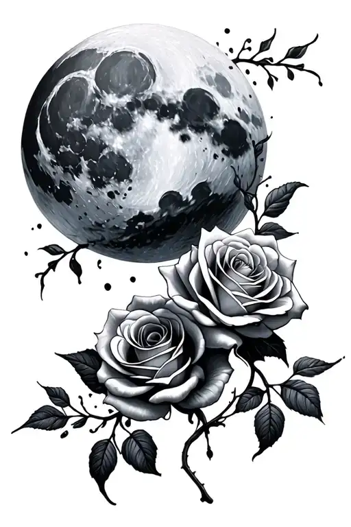 Blood Moon And Roses