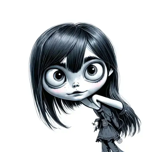 Coraline With Button Eyes