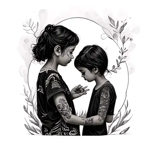 Mum Protective Representation Childboy Abstract