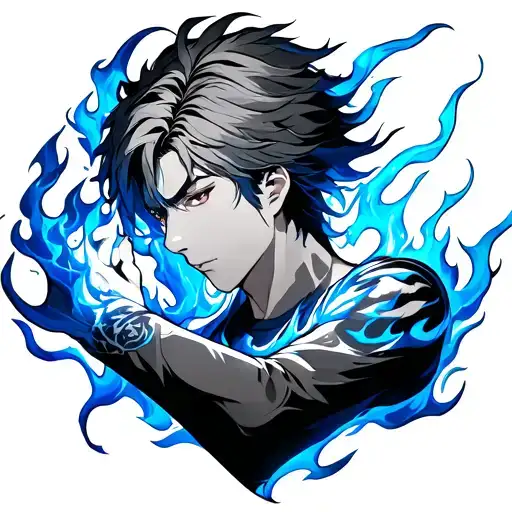 Touya Todoroki Blue Flames Right Arm