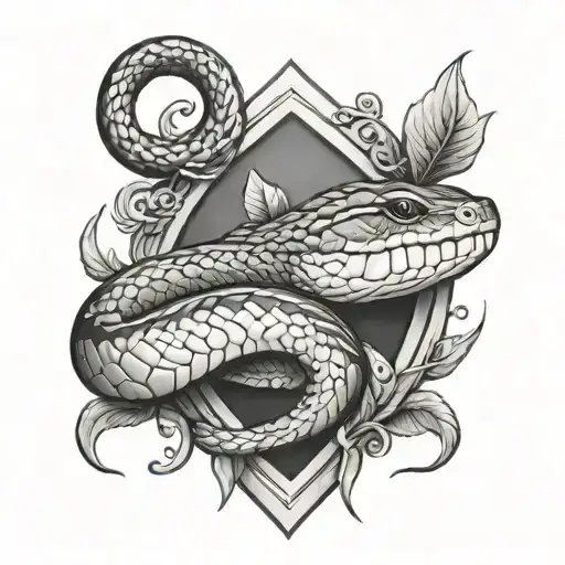 The Baltic Grass Snake Shield Crossed