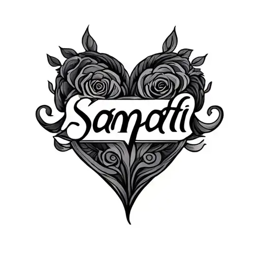 Sampati Name Love Tatto Design
