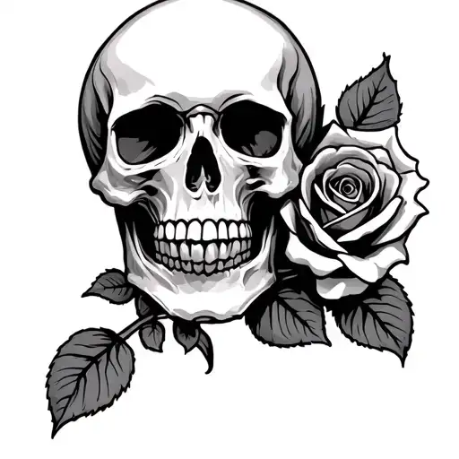 Skull And Rose