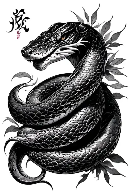 Snakes And Crisante Irezumi