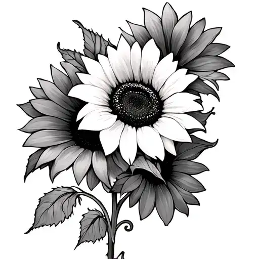 Flower Tendril With Sunflowers