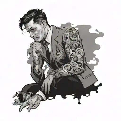 Adhd And Stressed Businessman Surrounded