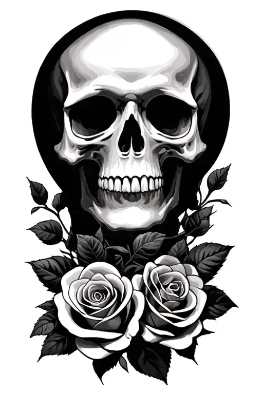 Skulls And Roses Wrapped