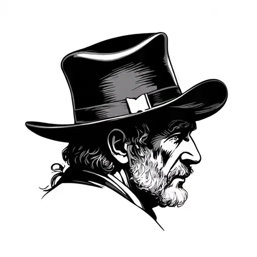 Hat Silhouette With Grandfather Caps