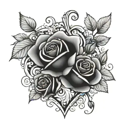 Heart And Roses