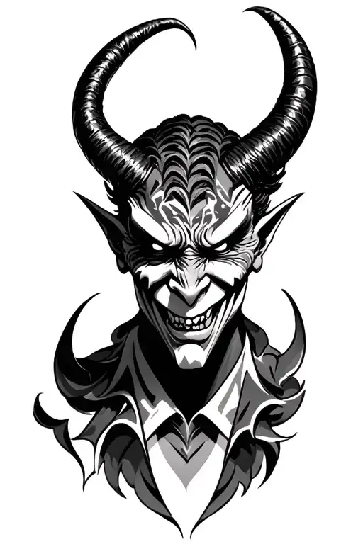 Yakuza Style Tattoo Of Devil Face