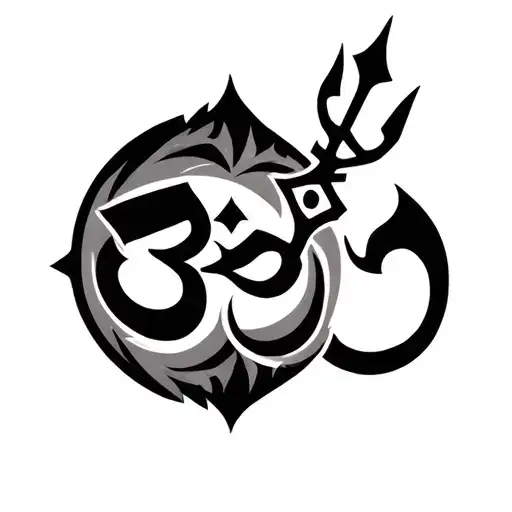 Ohm With Trishul Trident