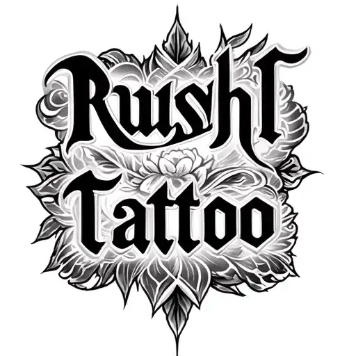 Rushik Name Hidden Tattoo Design