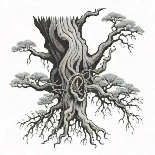 Typical Bayou Oak Tree With Spanish Moss And Mardi Gras Beads