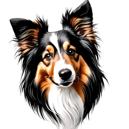 Sheltie In Medailon