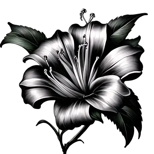 Lilly Flower With Coordinates Beautifully Intertwined