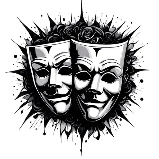 Theater Mask Surrounded