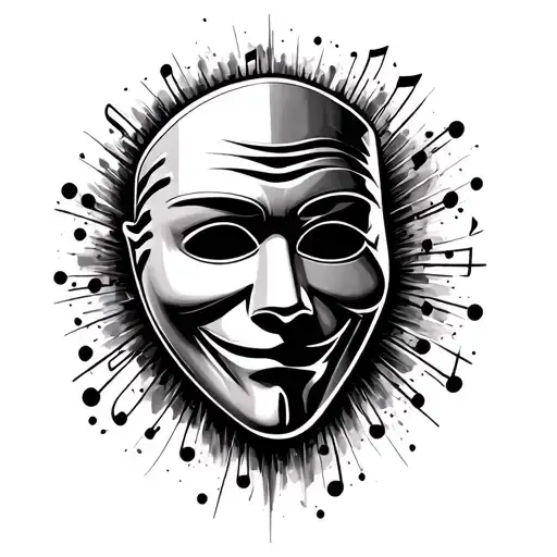 Theater Mask Surrounded My Music