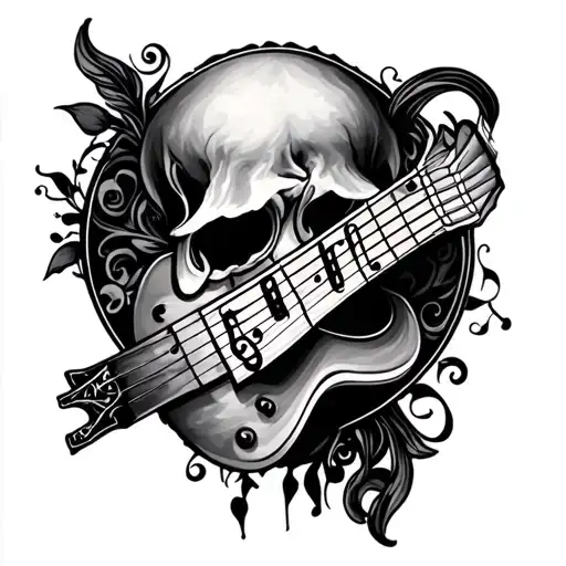 Sleeve Tatoo With Musical Inclination