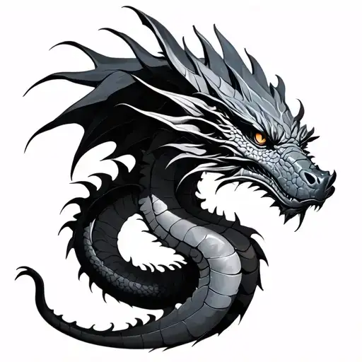 Dragon And The Background