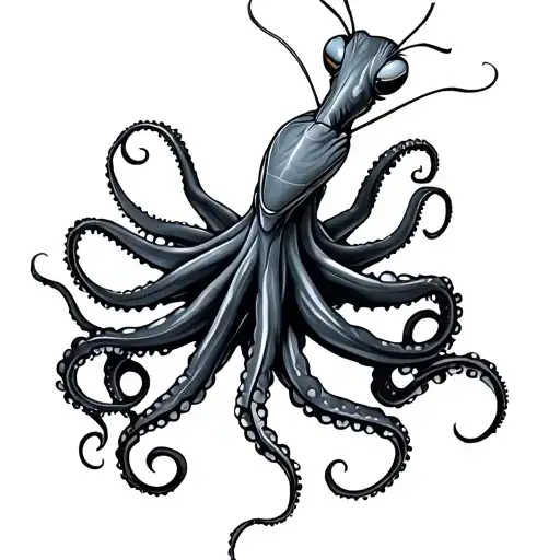 Praying Mantis And Octopus