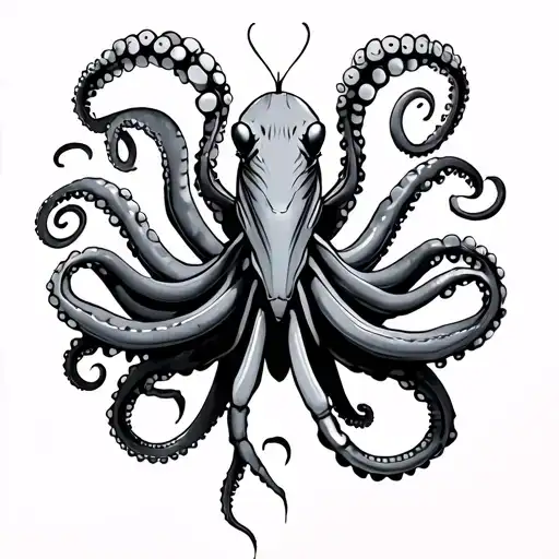 Praying Mantis And Octopus