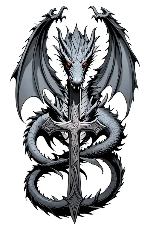 Dragon Cross Surrounded