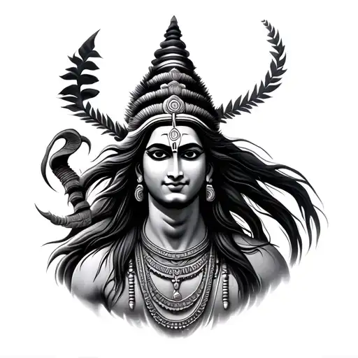 Shiva In Ardhanarishwar Form