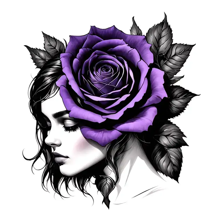 Kristin With Purple Rose