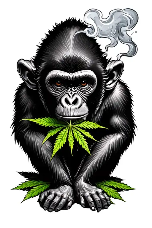 Monkey Smoking Weed