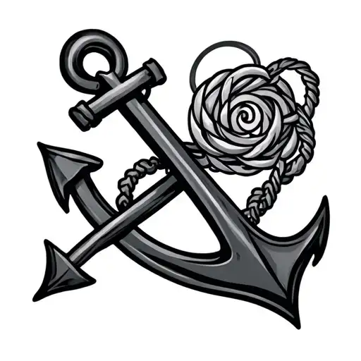 Zodiac Gemini Symbol Sitting On An Anchor