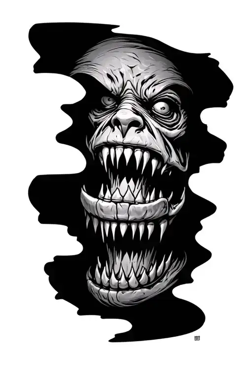Horrifying Monster With 5 Rows Of Teeth